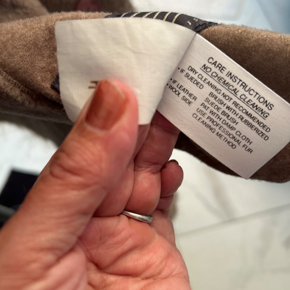 Vintage Italian Leather Wool Lined Unique Coat - Picture 6 of 6